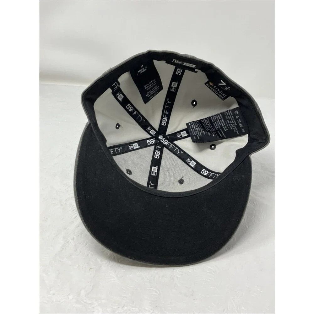 Harley Davidson New Era Hat Mens 7 1/4 Gray 59FIFTY Biker Motorcycle Cap Fitted